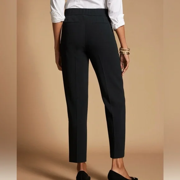 Talbots Easy Travel Slum Ankle Pants Black Size 10 - Picture 2 of 6